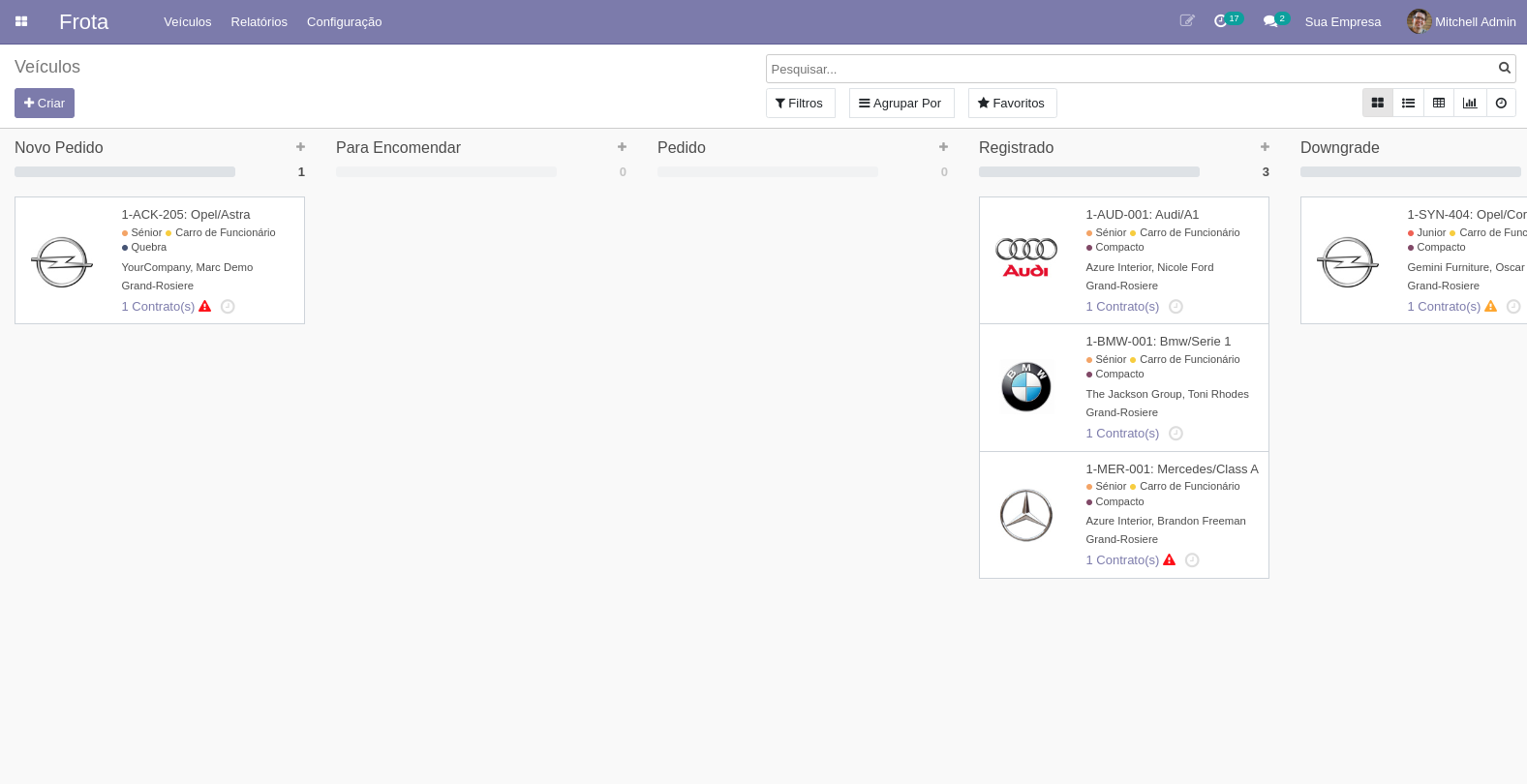 Gestão de Frota no Odoo ERP