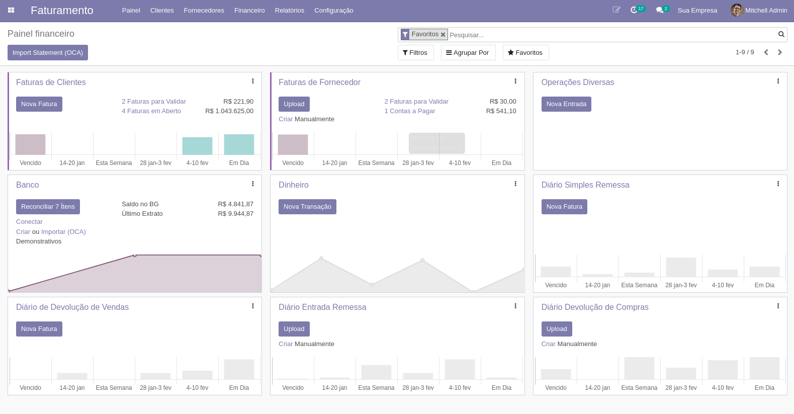 Faturamento com Odoo ERP