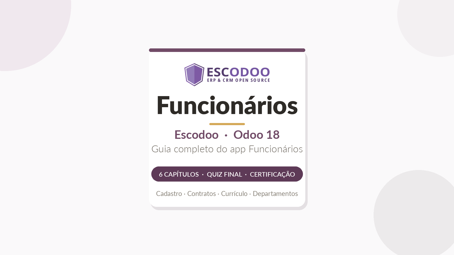 Funcionários — Curso Completo (Odoo 16/17/18)